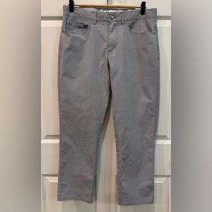 Peter Millar Pants Mens Size 33 Five Pocket Gray Chino Casual Classic Comfort